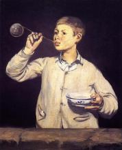 Boys play with soap bubbles by Edouard Manet